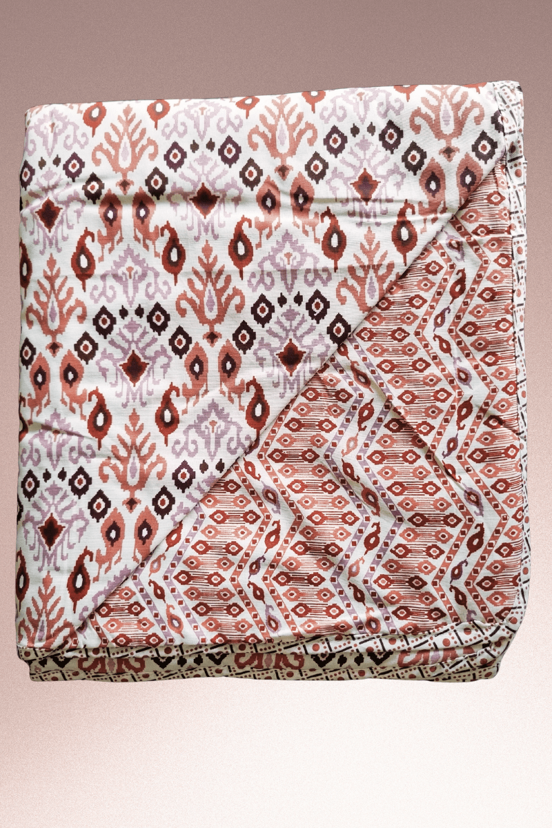 IKKAT PRINT DOUBLE LAYER REVERSIBLE DOHAR: DOUBLE